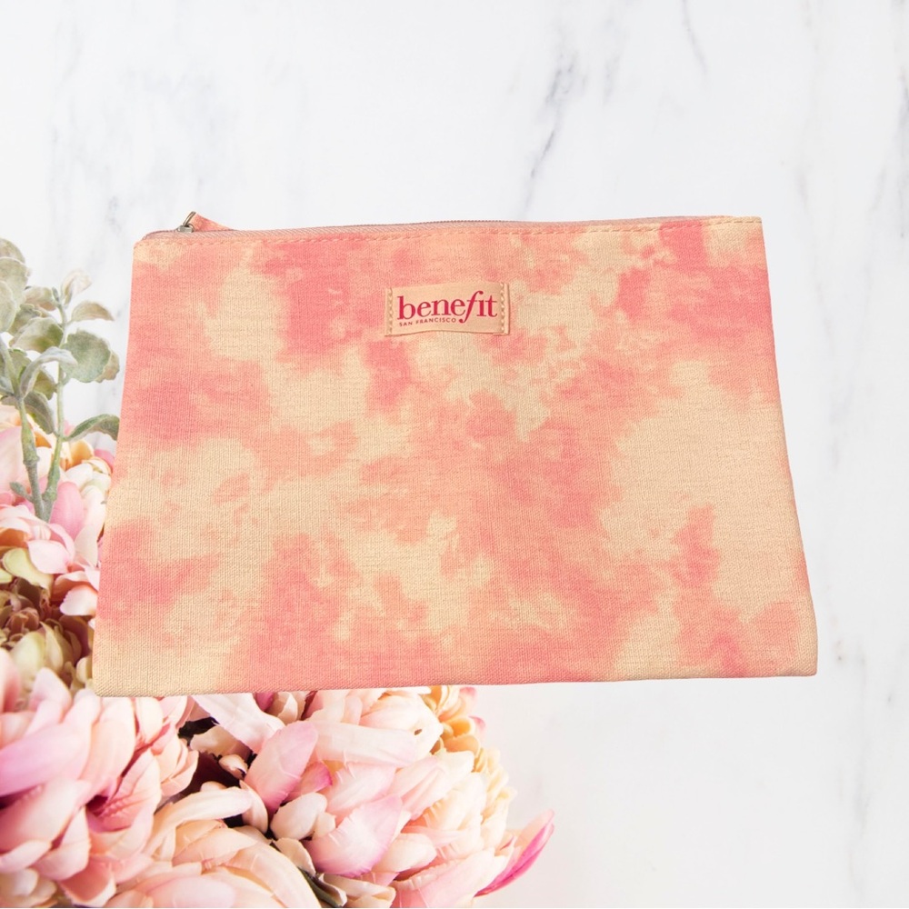 Benefit San Francisco Pink Tie Dye Cosmetic Pouch